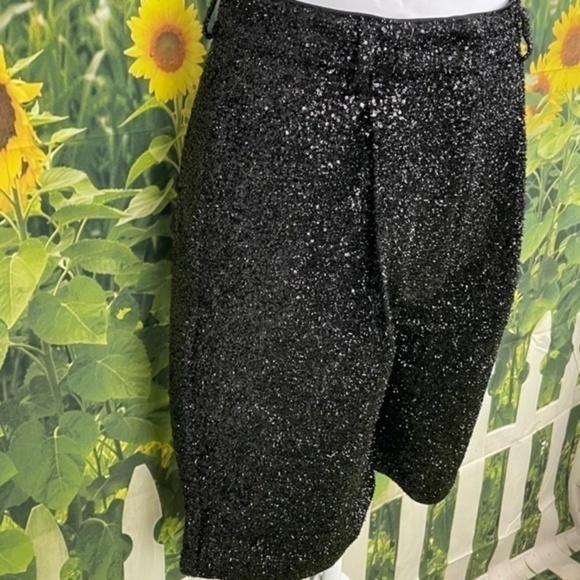EXPRESS Black Tinsel Bermuda Shorts 4 - Picture 7 of 14